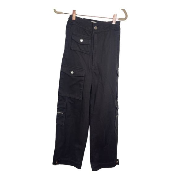 EB Denim Cargo Pants High Rise 100% Cotton Utility Y2K Goth Streetwear Baggy XS - Picture 4 of 16